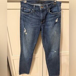 Joe’s Jeans Women’s Skinny Jeans W27 Medium Wash Distressed Stretch - EUC